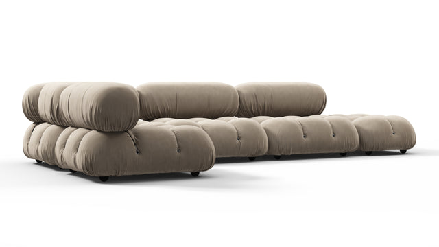 Belia - Belia Sectional, Left Corner, Greige Velvet