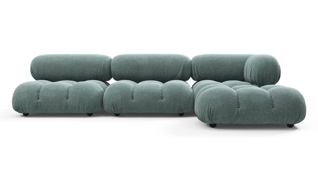 Belia - Belia Sectional, Right Chaise, Cerulean Chenille