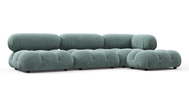 Belia - Belia Sectional, Right Chaise, Cerulean Chenille