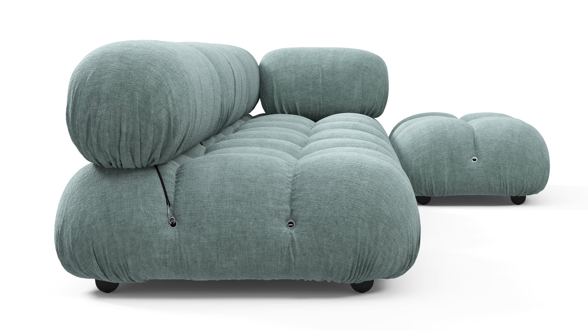 Belia - Belia Sectional, Right Chaise, Cerulean Chenille