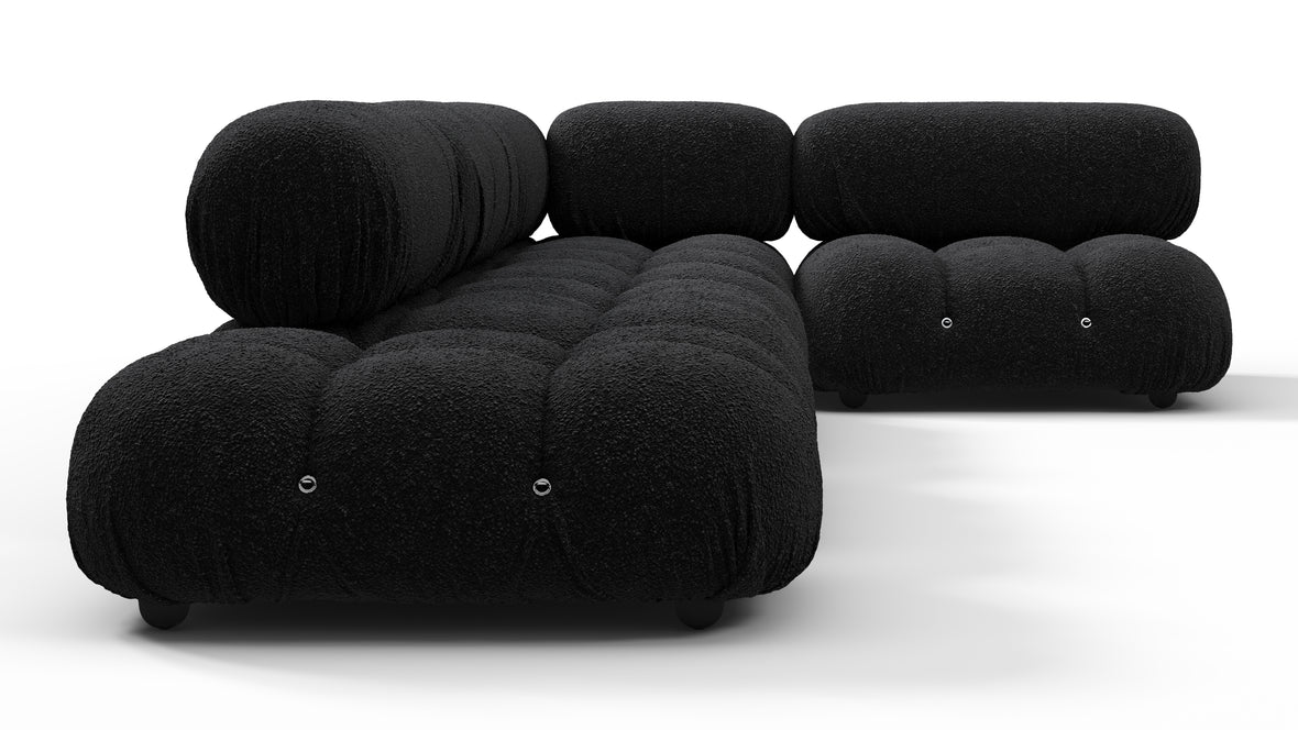 Belia - Belia Sectional, Right Corner, Black Boucle