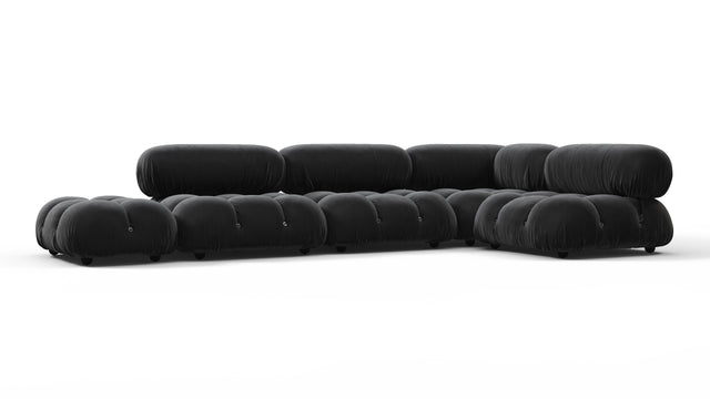 Belia - Belia Sectional, Right Corner, Black Velvet