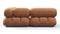 Belia - Belia Sectional, Small Left Corner, Tan Vegan Leather