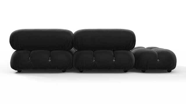 Belia - Belia Sectional, Small Right Corner, Black Velvet