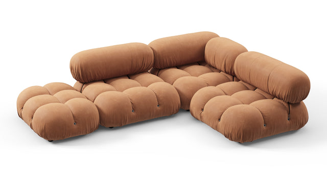 Belia - Belia Sectional, Small Right Corner, Tan Vegan Leather