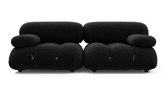 Belia - Belia Two Seater Sofa, Black Boucle