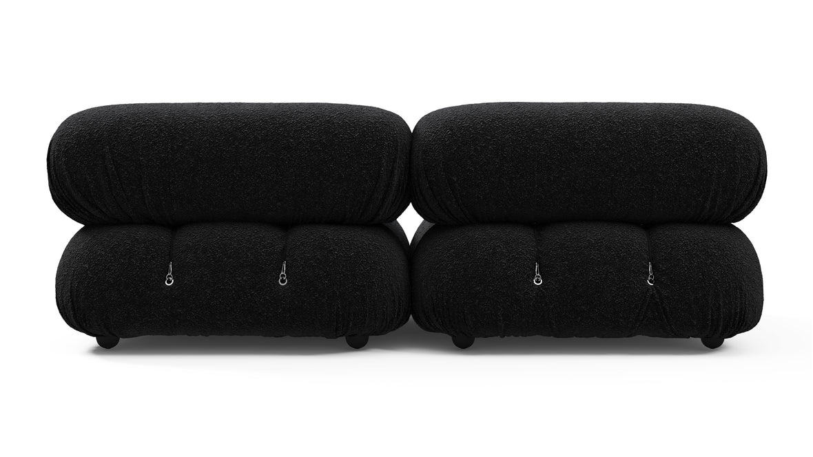 Belia - Belia Two Seater Sofa, Black Boucle