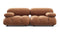 Belia - Belia Two Seater Sofa, Tan Vegan Leather