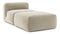 Le Mura - Le Mura Modular Chaise, Beige Gray Chenille