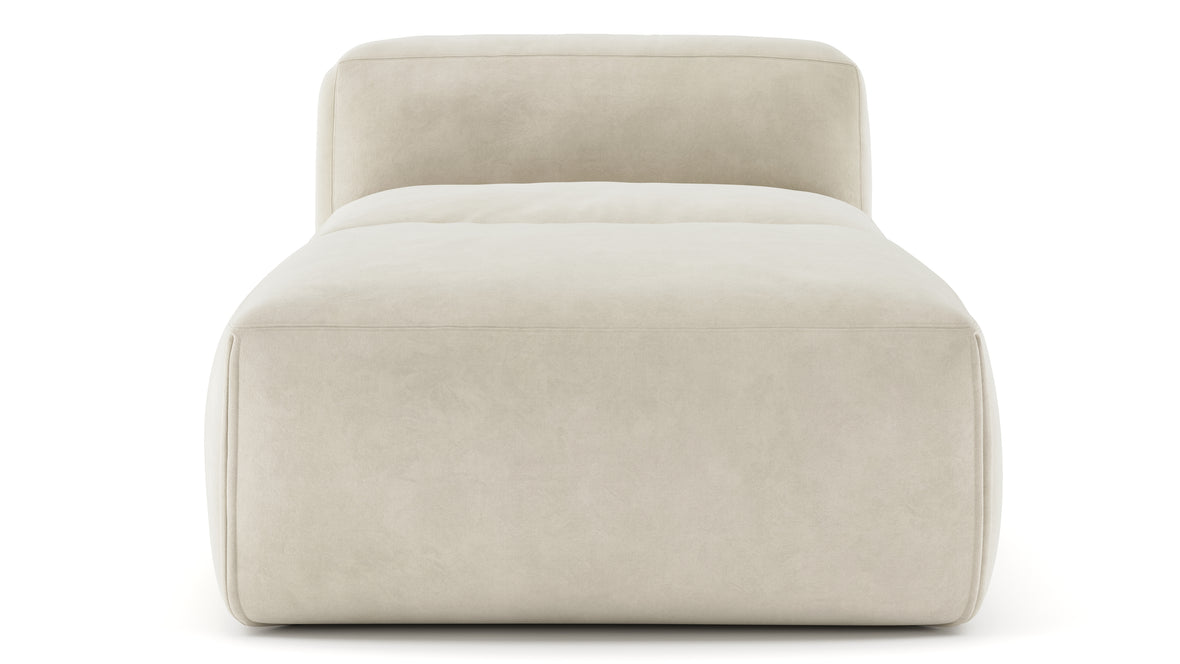 Le Mura - Le Mura Modular Chaise, Eggshell Vegan Suede