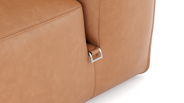 Le Mura - Le Mura Modular Chaise, Tan Vegan Leather