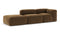 Le Mura - Le Mura Open End Sofa, Left, Brown Vegan Suede