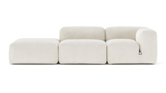 Le Mura - Le Mura Open End Sofa, Left, Natural Linen