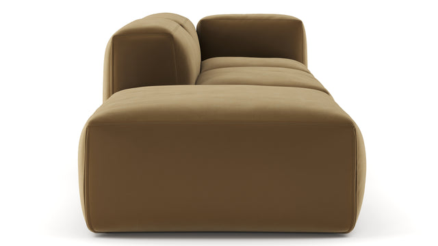 Le Mura - Le Mura Open End Sofa, Left, Old Gold Luxe Velvet