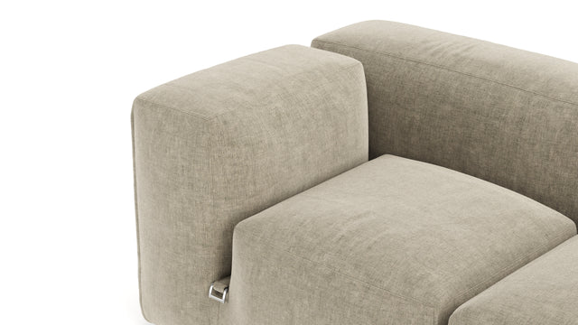 Le Mura - Le Mura Open End Sofa, Right, Beige Gray Chenille