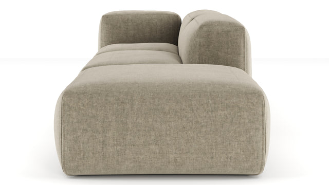 Le Mura - Le Mura Open End Sofa, Right, Beige Gray Chenille