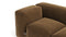 Le Mura - Le Mura Open End Sofa, Right, Brown Vegan Suede