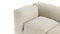 Le Mura - Le Mura Open End Sofa, Right, Eggshell Vegan Suede