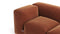 Le Mura - Le Mura Open End Sofa, Right, Rust Chenille