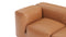 Le Mura - Le Mura Open End Sofa, Right, Tan Vegan Leather