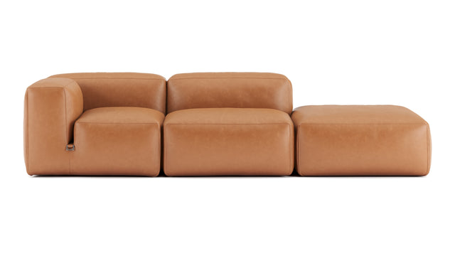 Le Mura - Le Mura Open End Sofa, Right, Tan Vegan Leather