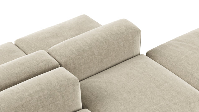 Le Mura - Le Mura Sectional Sofa, Dual Aspect, Left, Beige Gray Chenille