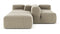 Le Mura - Le Mura Sectional Sofa, Dual Aspect, Left, Beige Gray Chenille