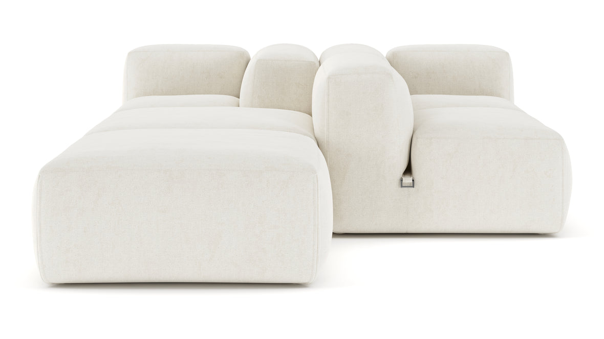 Le Mura - Le Mura Sectional Sofa, Dual Aspect, Left, Natural Linen