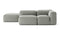 Le Mura - Le Mura Sectional Sofa, Dual Aspect, Left, Soft Gray Brushed Weave