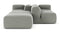 Le Mura - Le Mura Sectional Sofa, Dual Aspect, Left, Soft Gray Brushed Weave