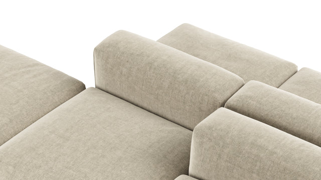 Le Mura - Le Mura Sectional Sofa, Dual Aspect, Right, Beige Gray Chenille