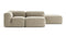 Le Mura - Le Mura Sectional Sofa, Dual Aspect, Right, Beige Gray Chenille