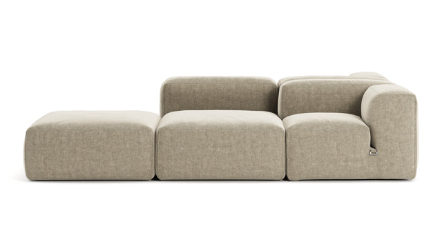 Le Mura - Le Mura Sectional Sofa, Dual Aspect, Right, Beige Gray Chenille