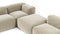 Le Mura - Le Mura Sectional Sofa, Eight Seater, Left, Beige Gray Chenille