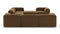 Le Mura - Le Mura Sectional Sofa, Eight Seater, Left, Brown Vegan Suede