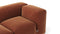 Le Mura - Le Mura Sectional Sofa, Eight Seater, Left, Rust Chenille