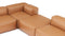 Le Mura - Le Mura Sectional Sofa, Eight Seater, Left, Tan Vegan Leather