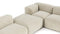 Le Mura - Le Mura Sectional Sofa, Eight Seater, Right, Eggshell Vegan Suede