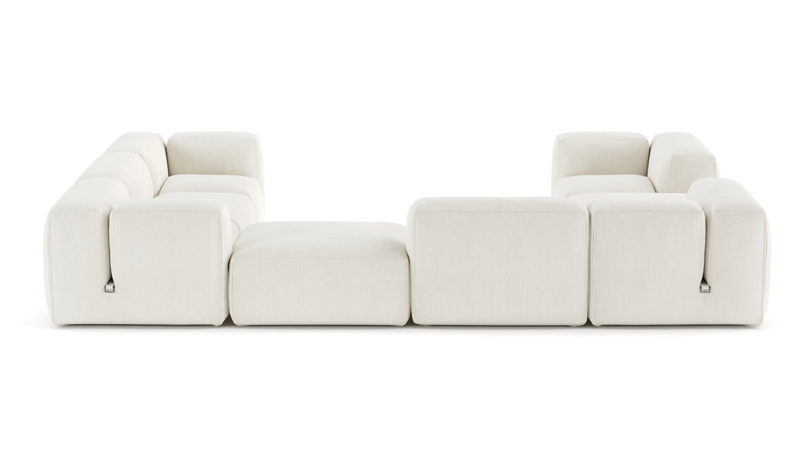 Le Mura - Le Mura Sectional Sofa, Eight Seater, Right, Natural Linen