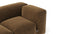 Le Mura - Le Mura Sectional Sofa, Four Seater, Left, Brown Vegan Suede