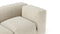 Le Mura - Le Mura Sectional Sofa, Four Seater, Left, Eggshell Vegan Suede