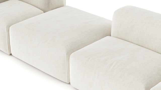 Le Mura - Le Mura Sectional Sofa, Four Seater, Left, Natural Linen