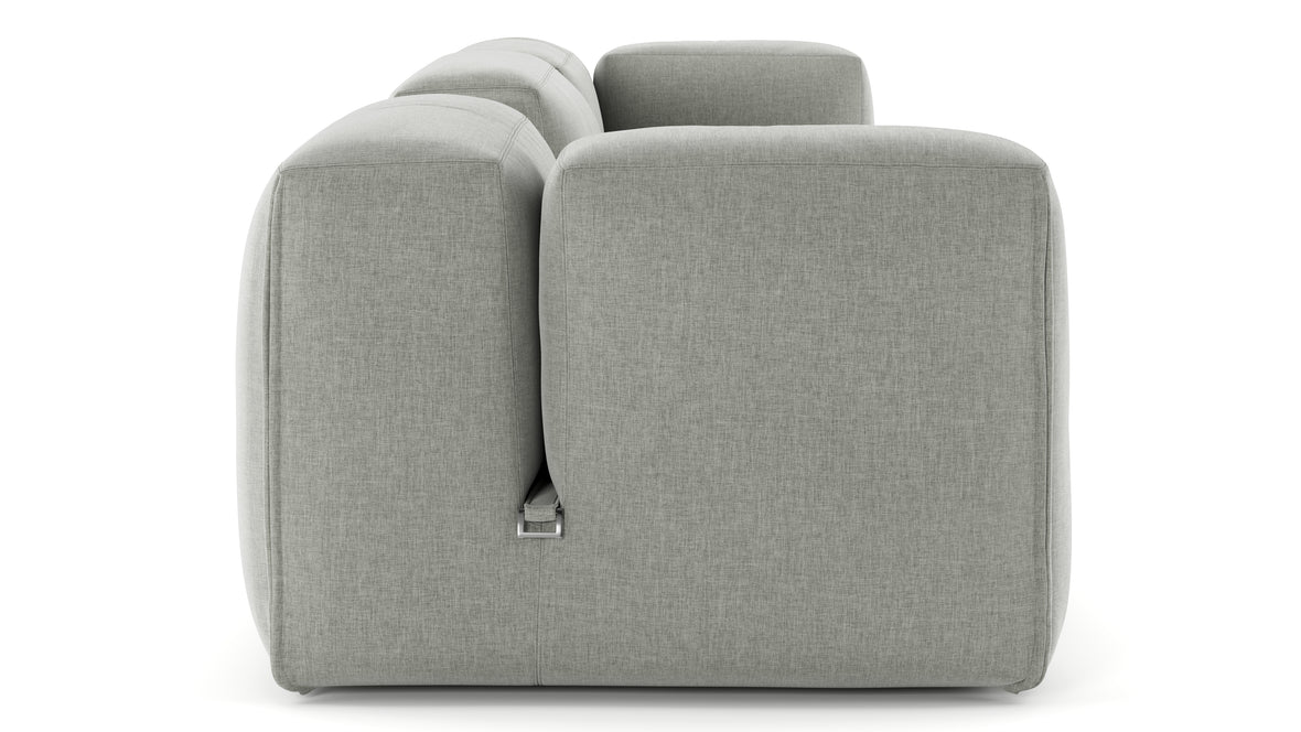 Le Mura - Le Mura Sectional Sofa, Four Seater, Left, Soft Gray Brushed Weave