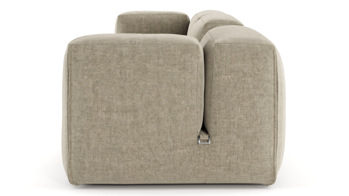 Le Mura - Le Mura Sectional Sofa, Four Seater, Right, Beige Gray Chenille