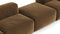 Le Mura - Le Mura Sectional Sofa, Four Seater, Right, Brown Vegan Suede