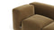 Le Mura - Le Mura Sectional Sofa, Four Seater, Right, Old Gold Luxe Velvet