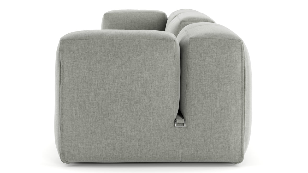 Le Mura - Le Mura Sectional Sofa, Four Seater, Right, Soft Gray Brushed Weave