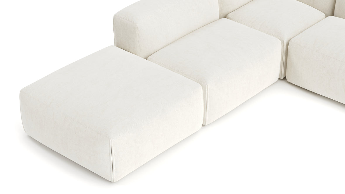 Le Mura - Le Mura Sectional Sofa, Left Corner, Natural Linen