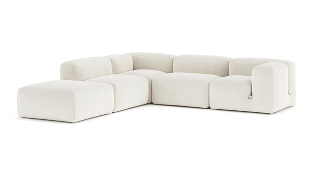 Le Mura - Le Mura Sectional Sofa, Left Corner, Natural Linen