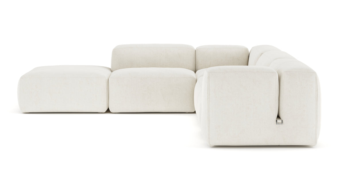 Le Mura - Le Mura Sectional Sofa, Left Corner, Natural Linen